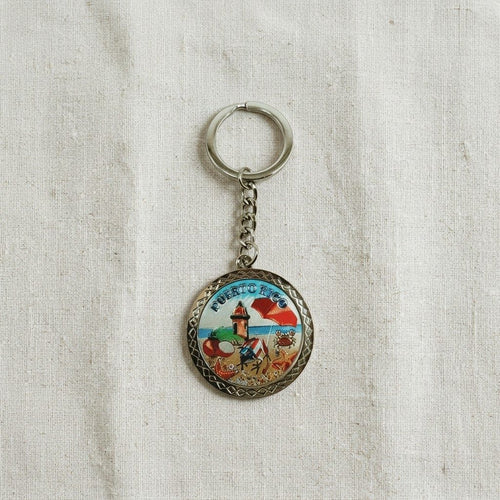 Souvenir de Puerto Rico | Llavero en Metal- Circulo