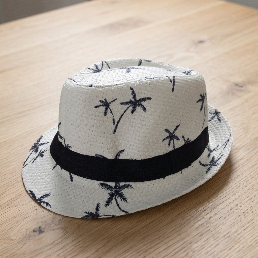 Fedora Tropical con Estampado de Palmas