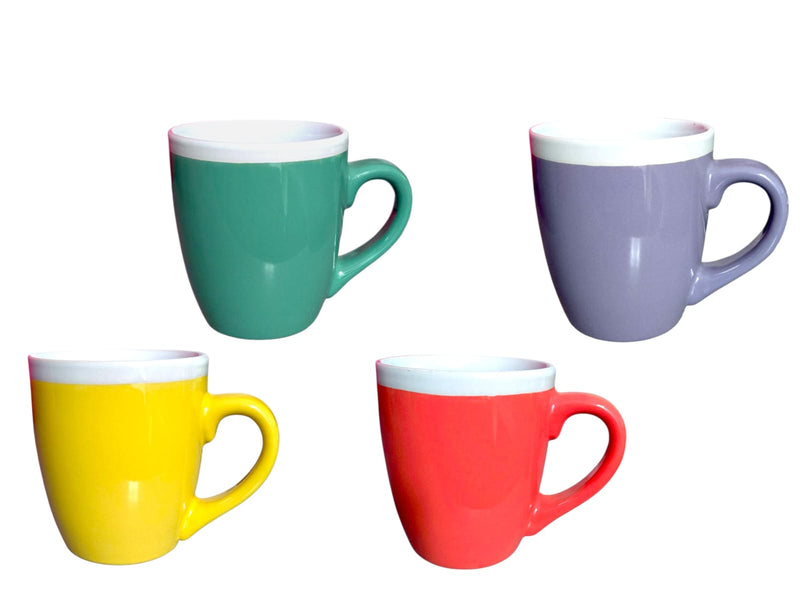 Tazas de Cerámica Borde Blanco 13oz