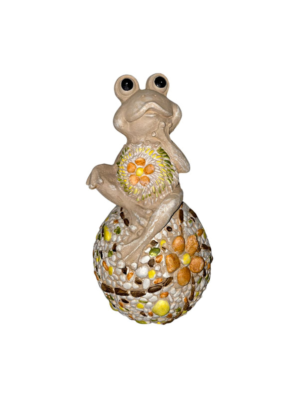 Figura de Ceramica de Patio- Figura de Sapo