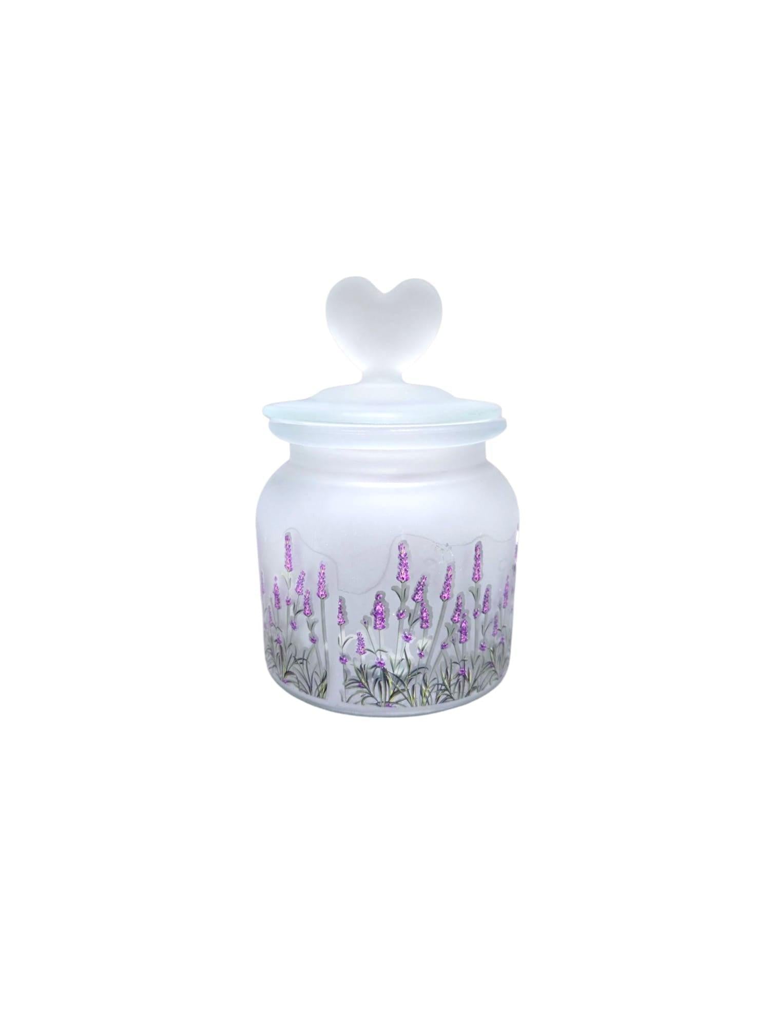 MD Lavender Flowers Canister w Lid