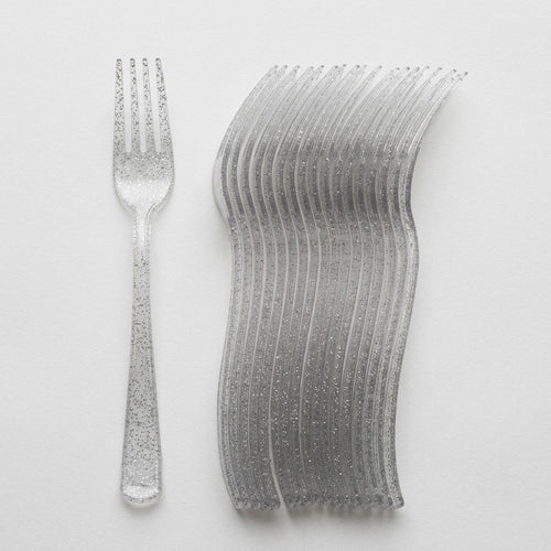 Appetizer Disposable Fork / Bright Clear - 18pcs