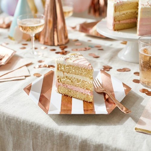 8pcs Paper Plates – Mesa elegante para la fiesta