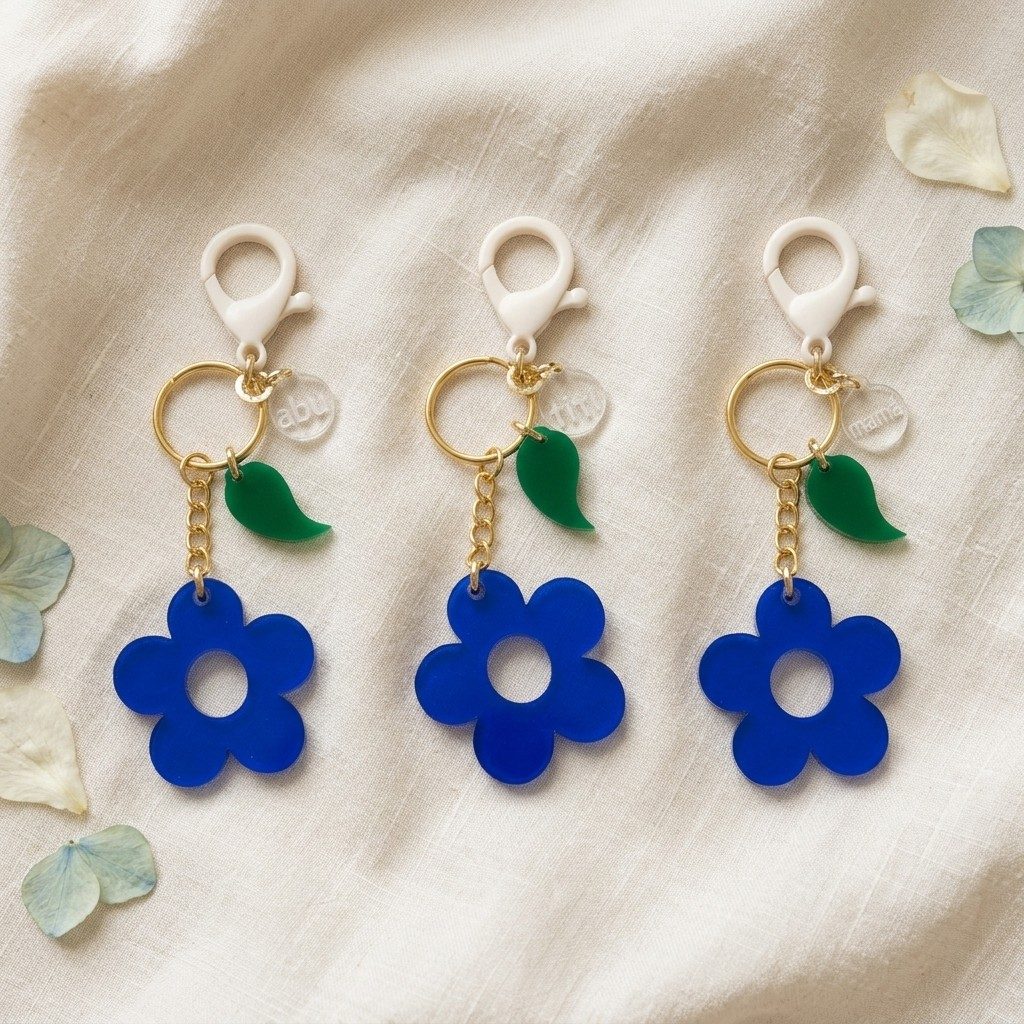 Artesanía de Puerto Rico - Llaveros para las Madres Flor Azul