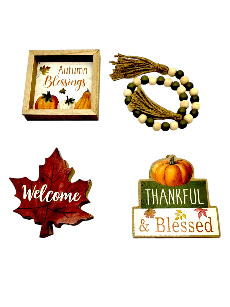 Otoño - Set Decorativo en Madera