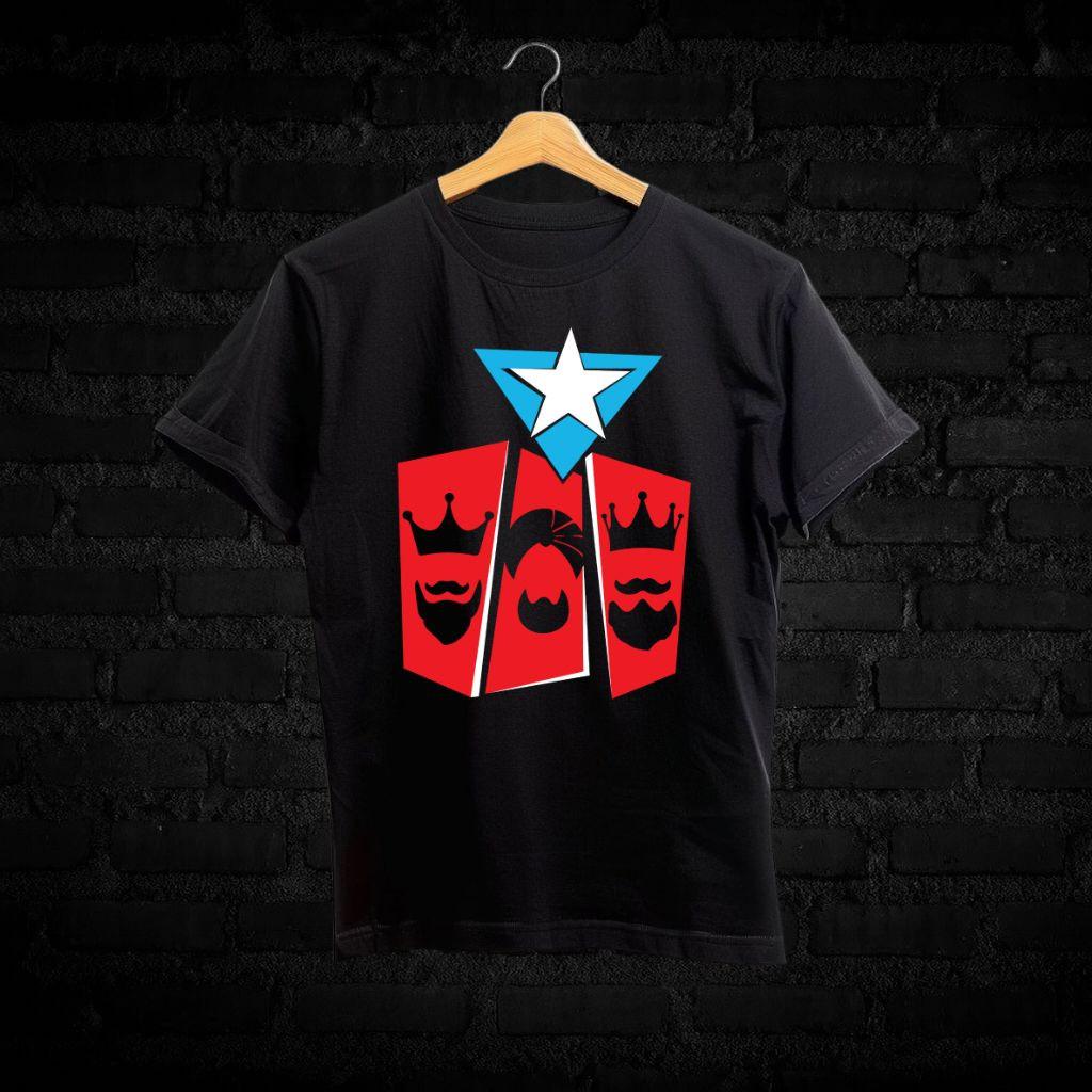 T-Shirts de Puerto Rico - Tres Reyes Magos en Bandera / Size Adulto