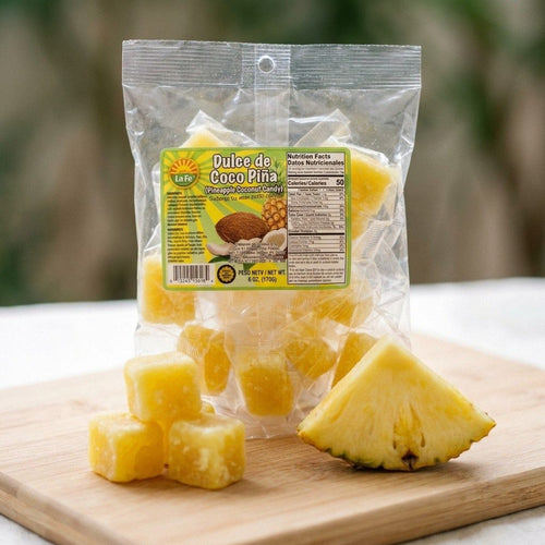 Dulces La Fe - Dulce De Coco Piña 6oz (Pineapple Coconut Candy)