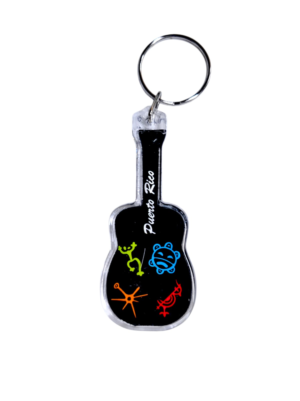 Souvenir de Puerto Rico | Llavero Plástico- Diseño de Guitarra