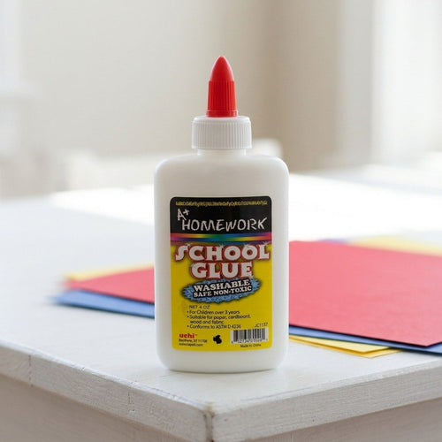 A+ Homework - Pega Escolar Blanca (4 & 8oz)