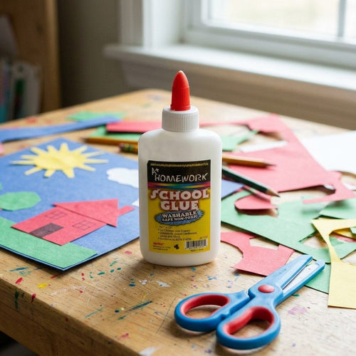 A+ Homework - Pega Escolar Blanca (4 & 8oz) – Pega escolar para manualidades