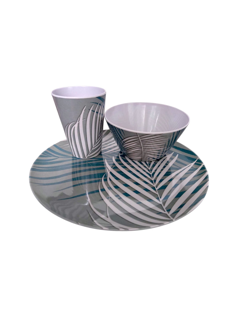 Platos Melaminal con diseño de hoja, Bowl de Melamina con diseño de hoja
