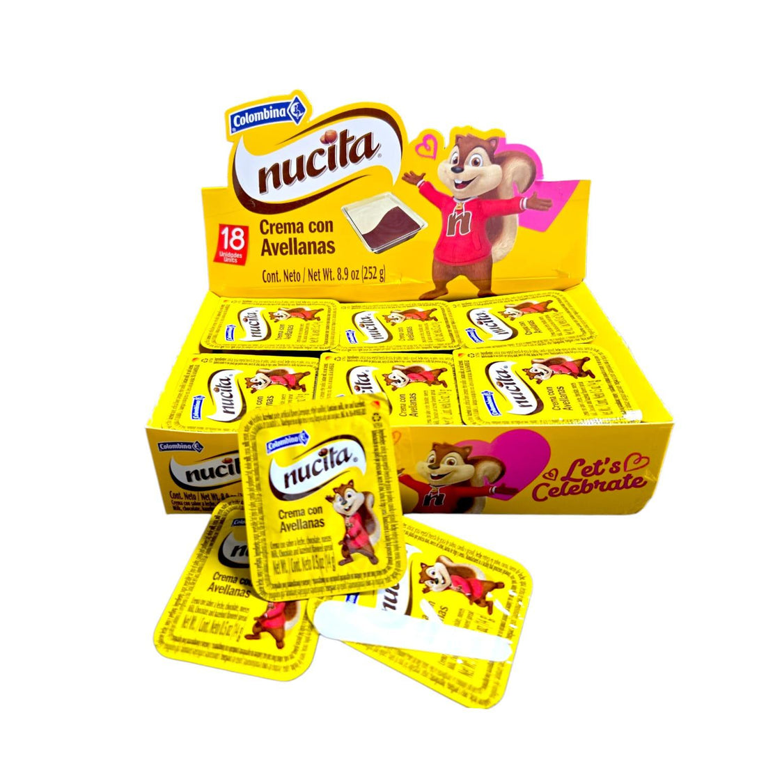 Colombina- Nucita  crema de chocolate con avellana (Empacan de 18 pcs)