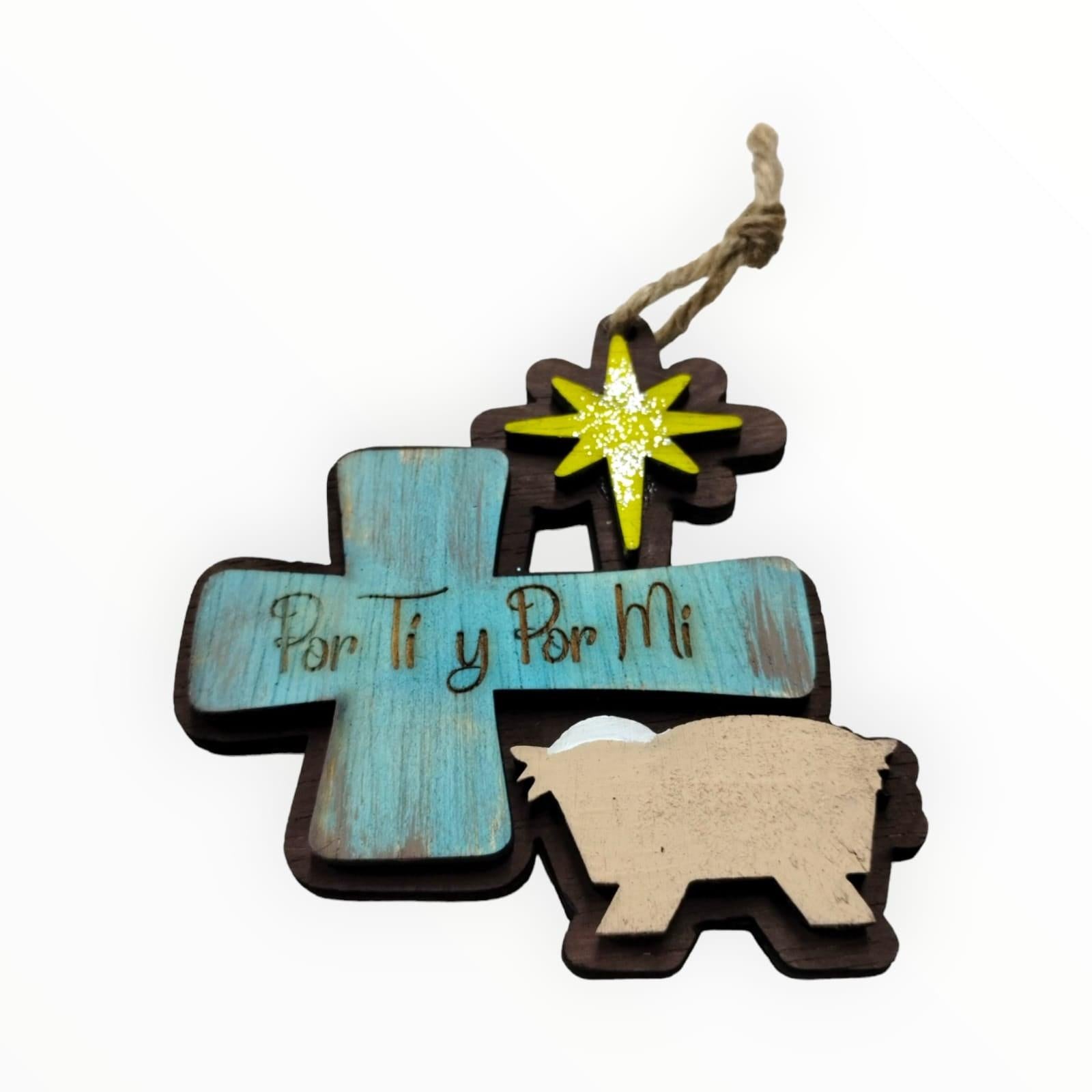 Artesanía en Madera - Ornamentos en Cruz Nacimiento