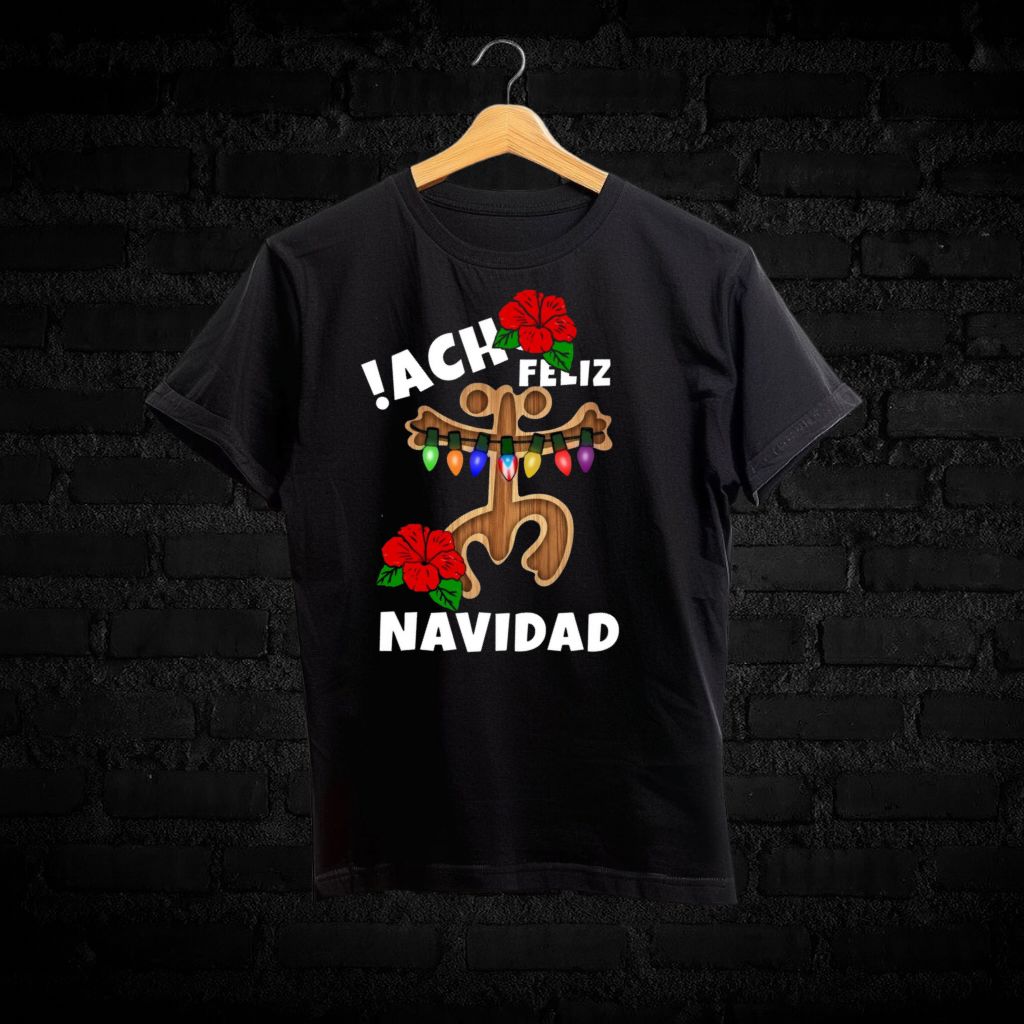 T-Shirts de Puerto Rico - Coqui Taíno ''Acho Feliz Navidad'' / Size Adulto