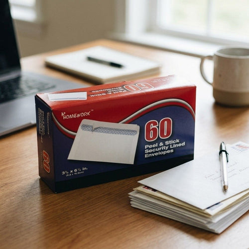 A+ Homework Paquete de 60 Sobres Blancos – Sobres blancos para la oficina