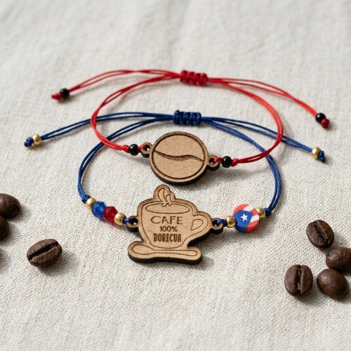 Artesanía de Puerto Rico- Pulseras 2PC ajustables PR souvenirs