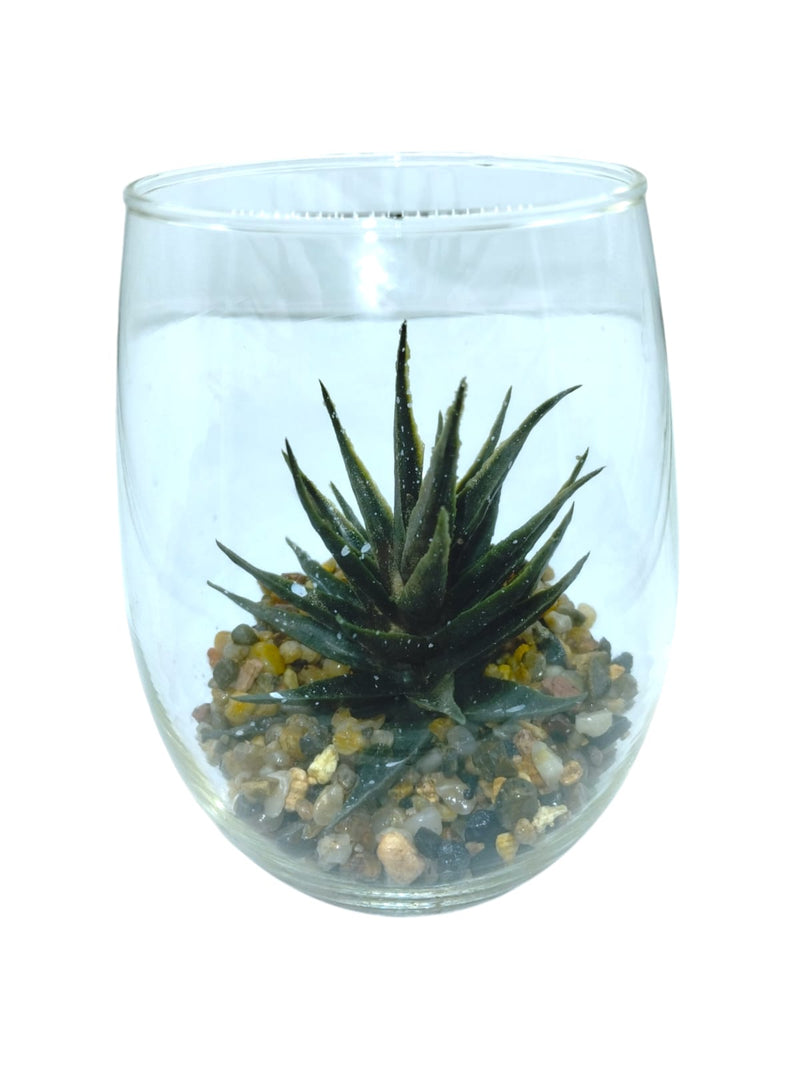Decoración-Planta Artificial en Vaso de Cristal *SOLO RECOGIDO EN TIENDAS*