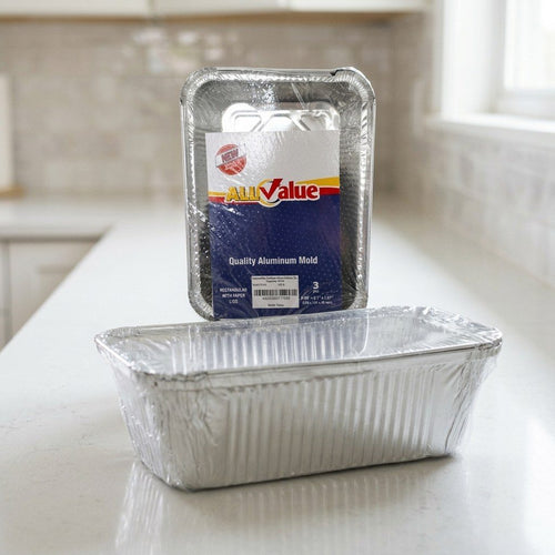 All Value- 3pcs Molde de Aluminio de Alta Calidad 8.58" x 6.1" x 1.57"
