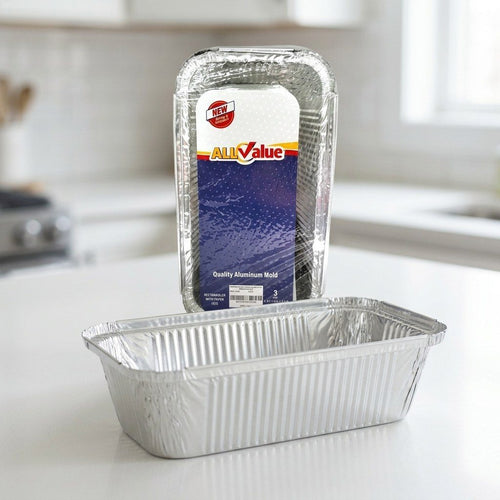 All Value- 3pcs Molde de Aluminio de Alta Calidad 8.58" x 4.49" x 2.36"