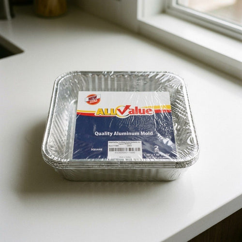 All Value- 2pcs Molde de Aluminio de Alta Calidad 7.48" x 7.48" x 1.79"