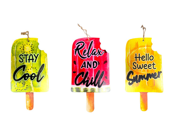 Hello Summer Fun! MDF Hanging Décor