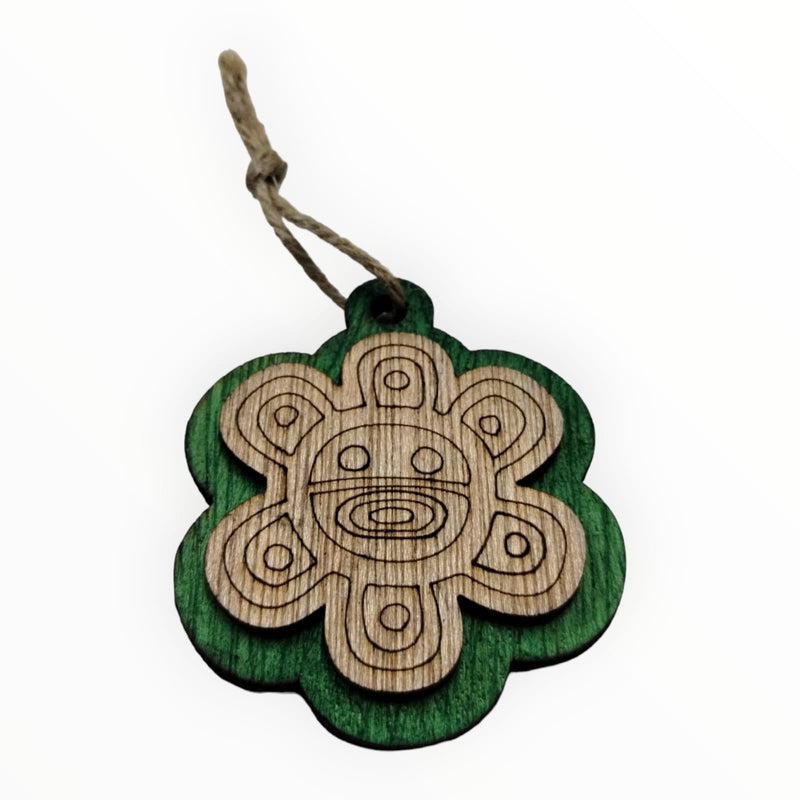 Artesanía en Madera - Ornamentos Símbolos Taínos 3''