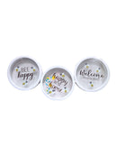 AW Home- Plastic Wall Plaque Set  of 3 Single Plat