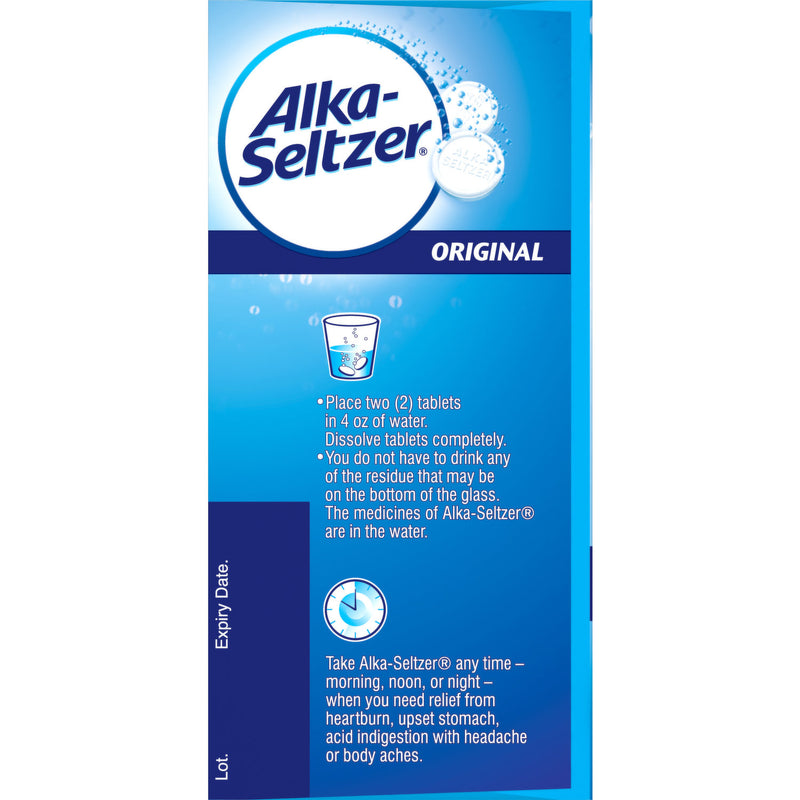 Alka Seltzer Original w/ Aspirin Tabs (12 Tablets)