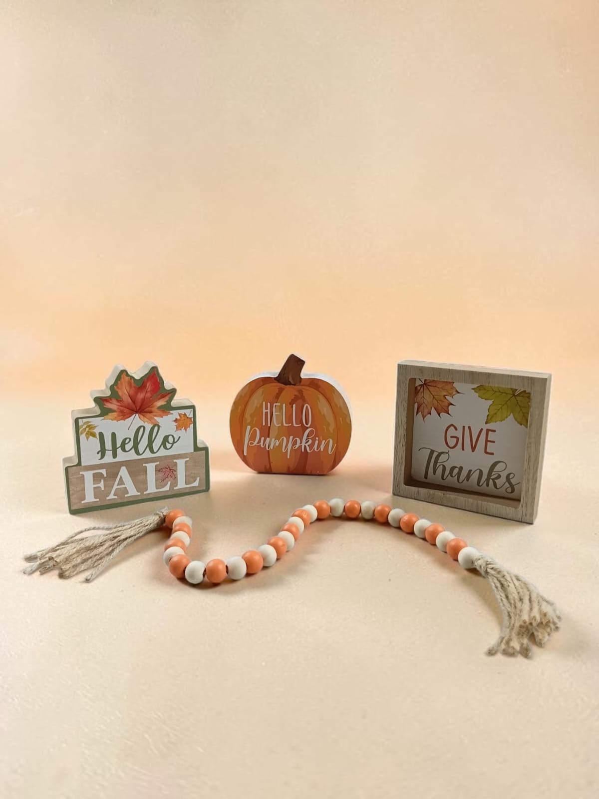 Otoño - Set 4 Decorativo en Madera