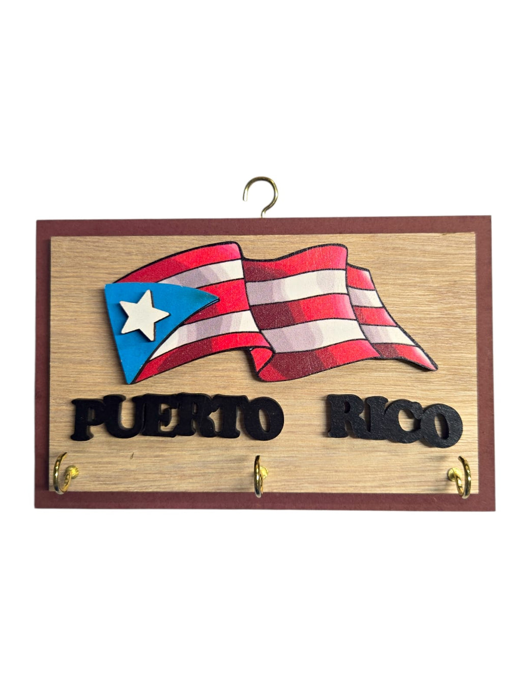 Souvenir de Puerto Rico- Placa de Madera para Llaves