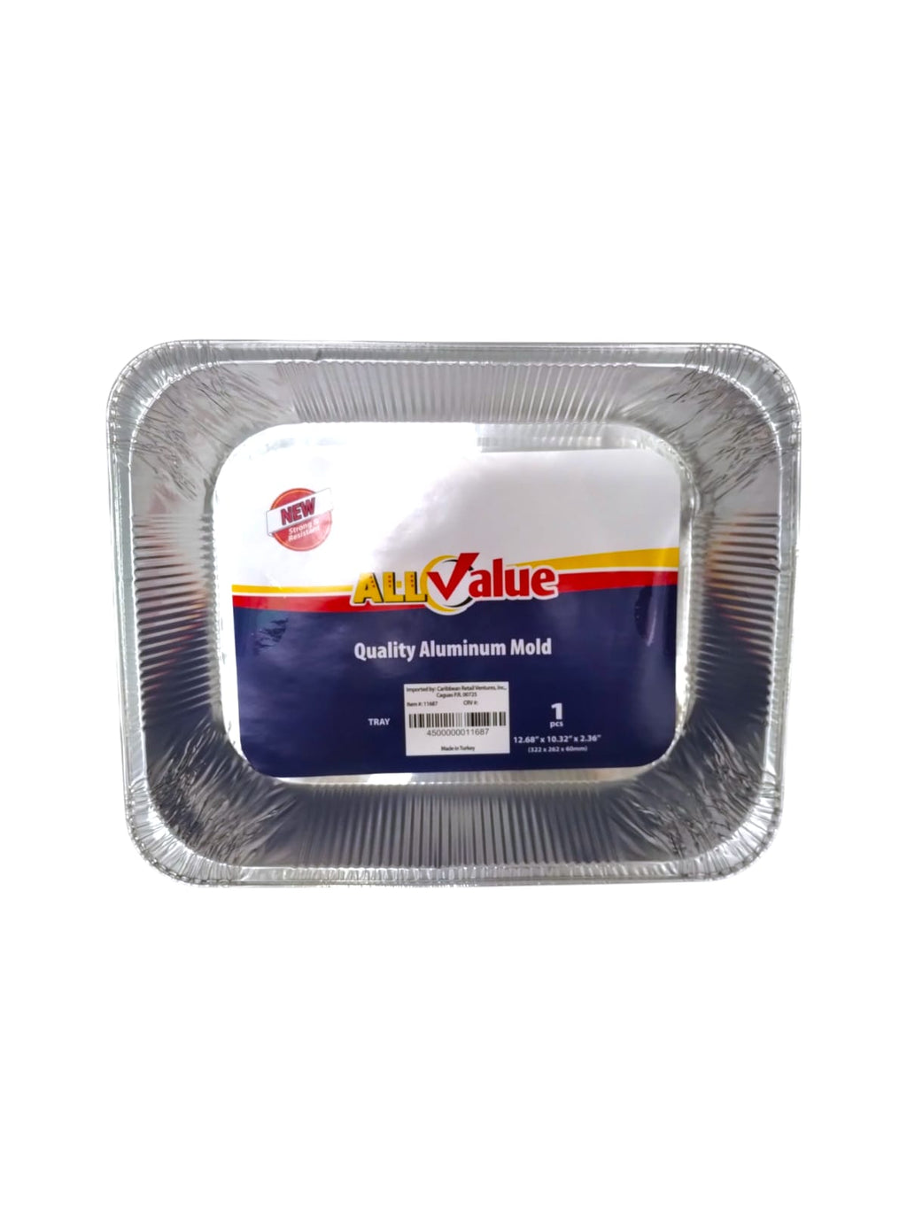 All Value - High-Quality Aluminum Mold 12.68" x 10.32" x 2.36"