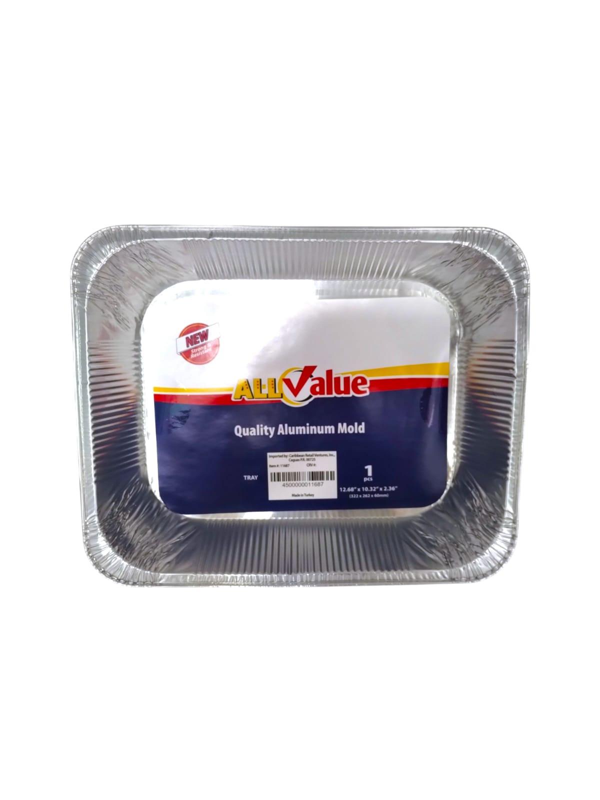 All Value- Molde de Aluminio de Alta Calidad 12.68" x 10.32" x 2.36"