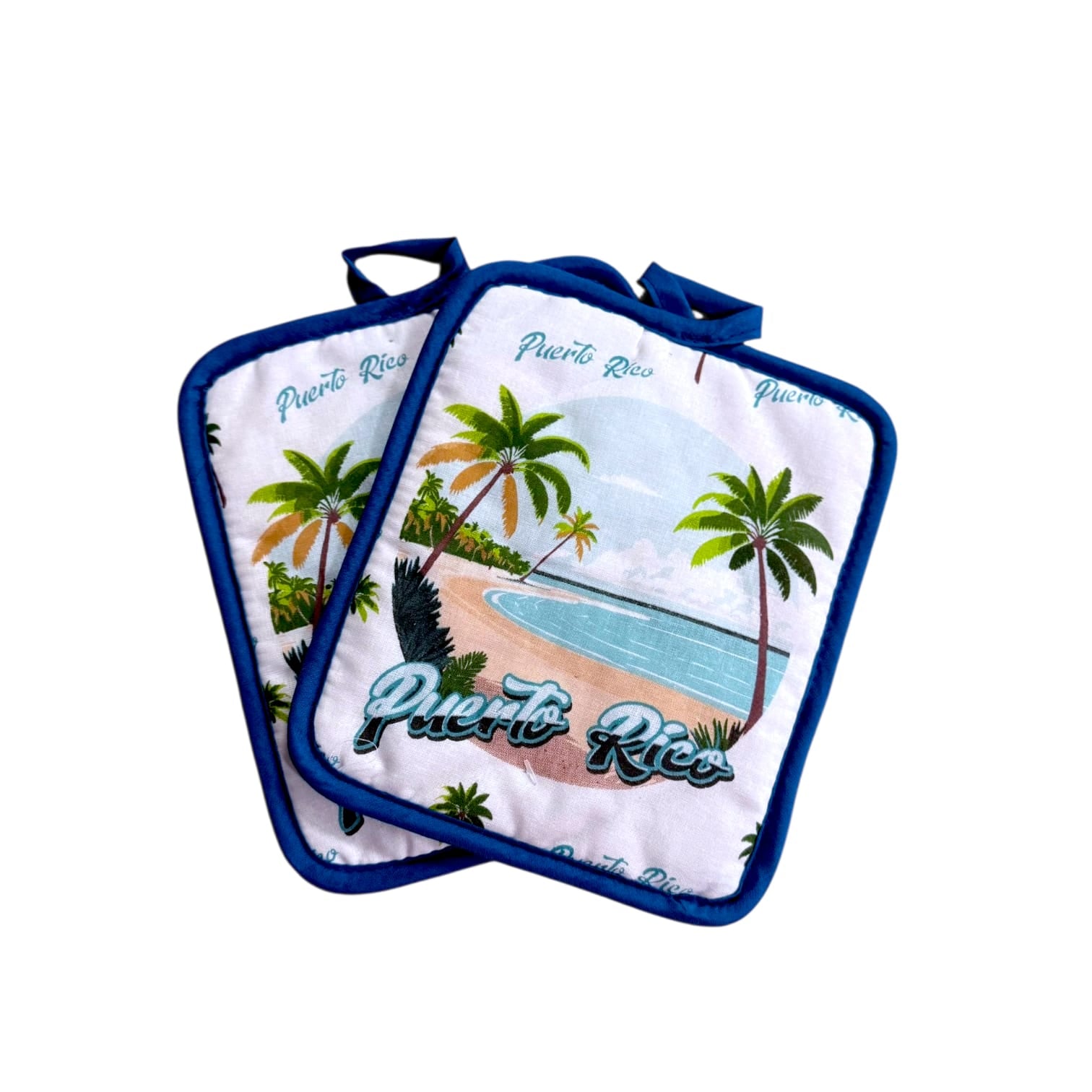 Souvenir de Puerto Rico-  Agarraderas de cocina 2 piezas