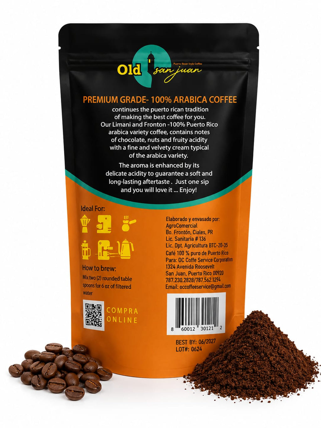Café Old San Juan 100% Puertorriqueño | Disponible en Granos o Molido