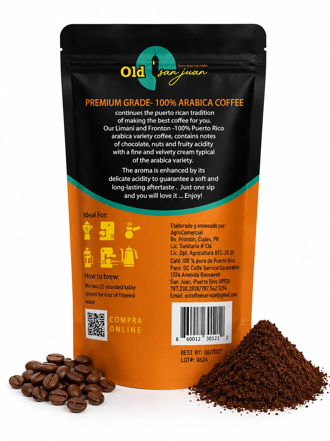 Café Old San Juan 100% Puertorriqueño | Disponible en Granos o Molido