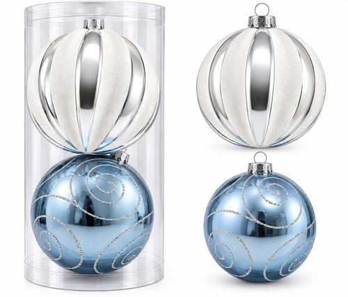 Esferas Navideñas GRANDES | Set de 2 Piezas - Variedad a Escoger