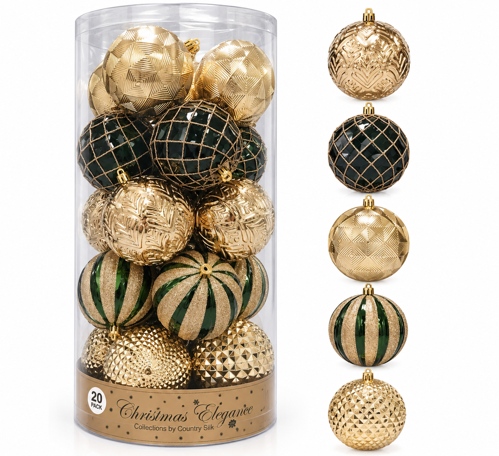 Esferas Navideñas | Set de 20 – Variedad de Estilos