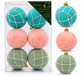 Esferas Navideñas | Set de 6 (Rosa, Azul & Verde)