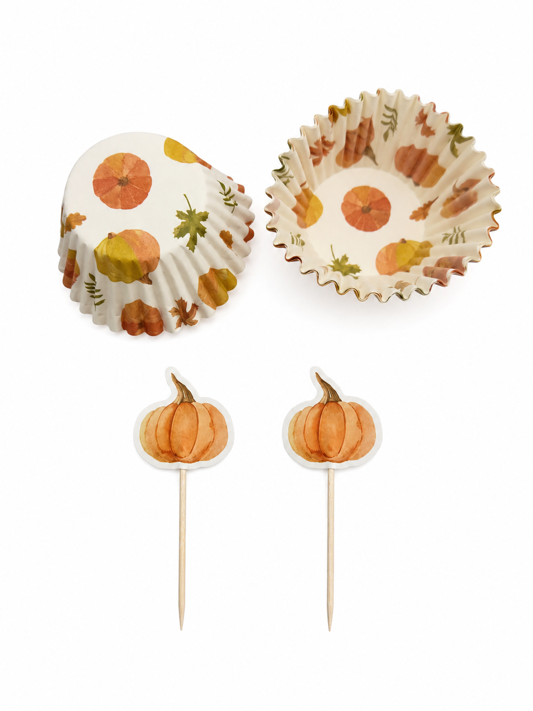Otoño - Set de Cupcake Liners y Toppers