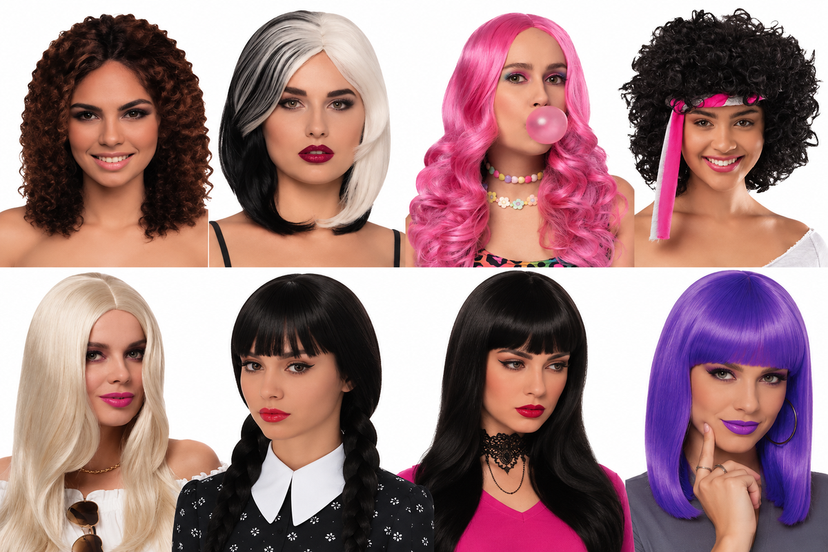 Halloween Wigs | Variedad de Pelucas (9 Estilos)