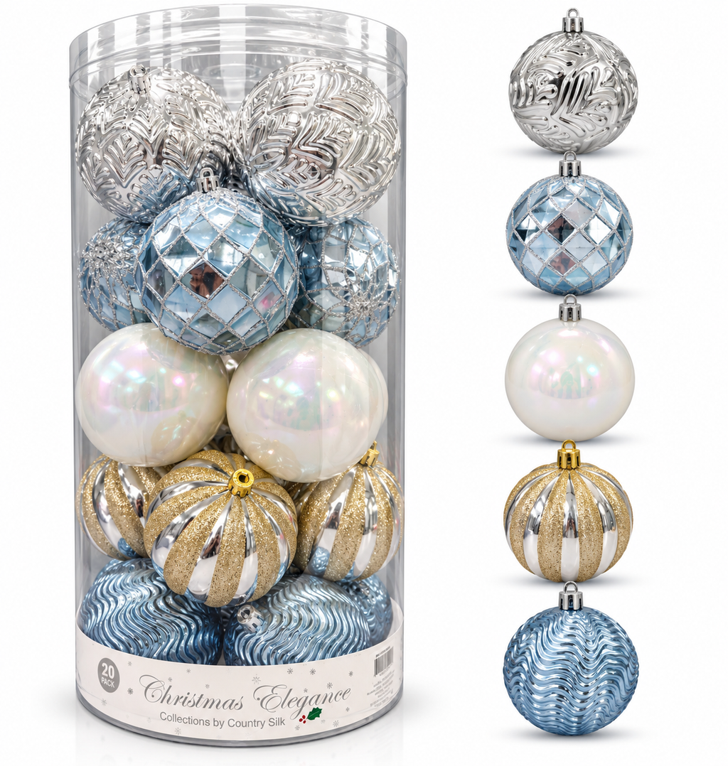 Esferas Navideñas | Set de 20 – Variedad de Estilos