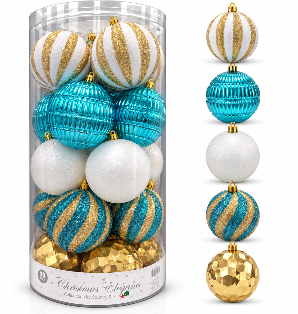 Esferas Navideñas | Set de 20 – Variedad de Estilos