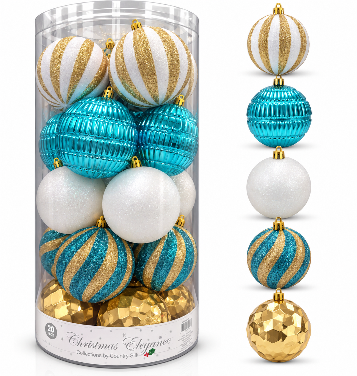 Esferas Navideñas | Set de 20 – Variedad de Estilos