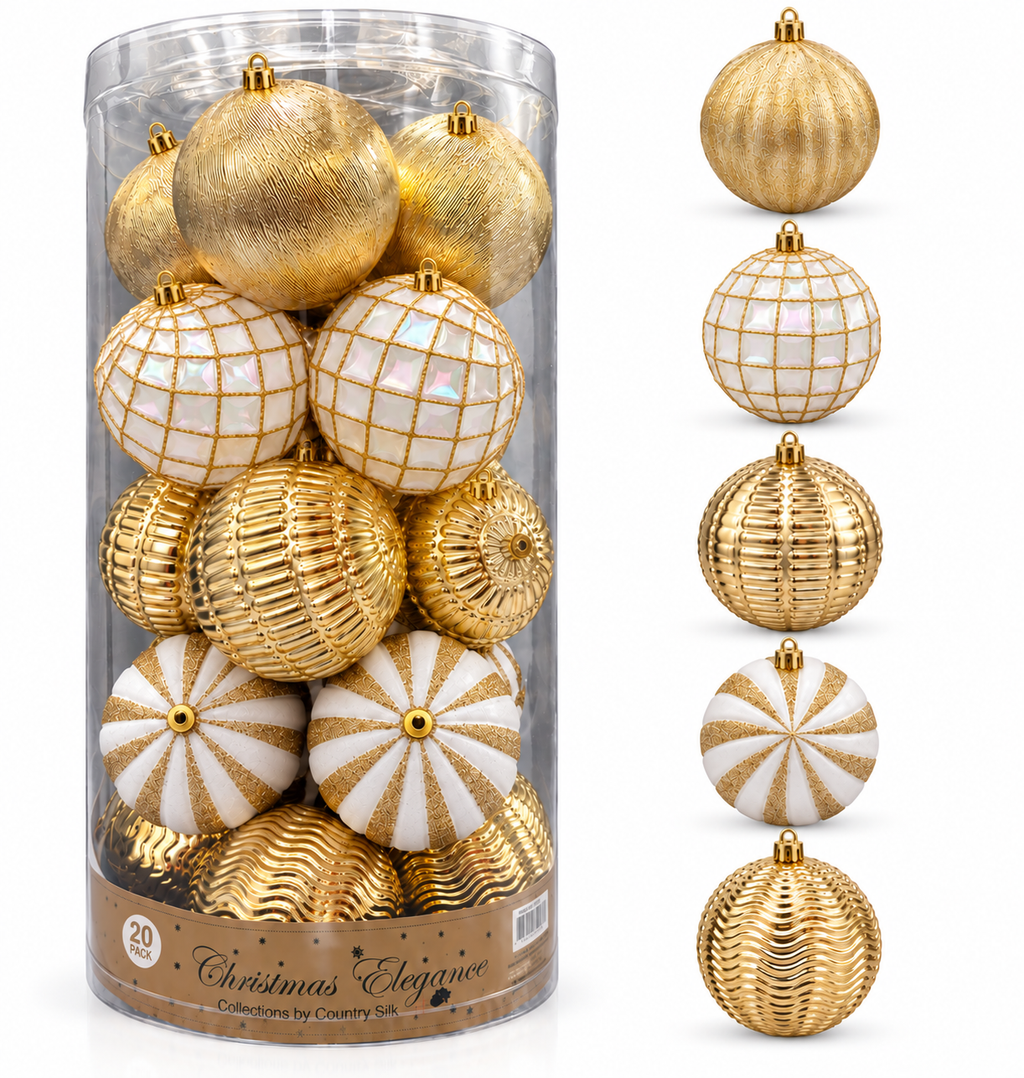 Esferas Navideñas | Set de 20 – Variedad de Estilos