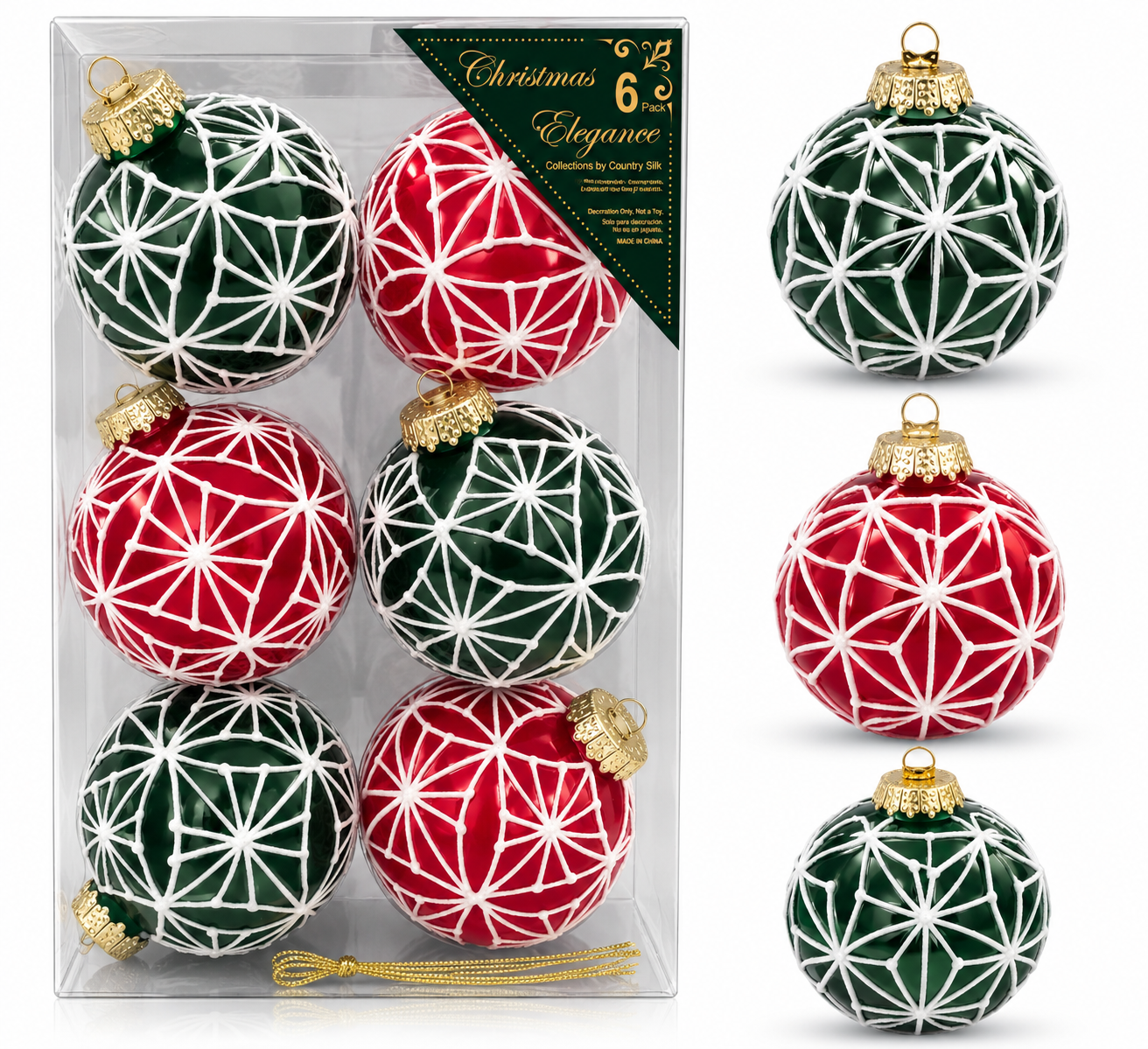 Esferas Navideñas | Set de 6 - Variedad a Escoger