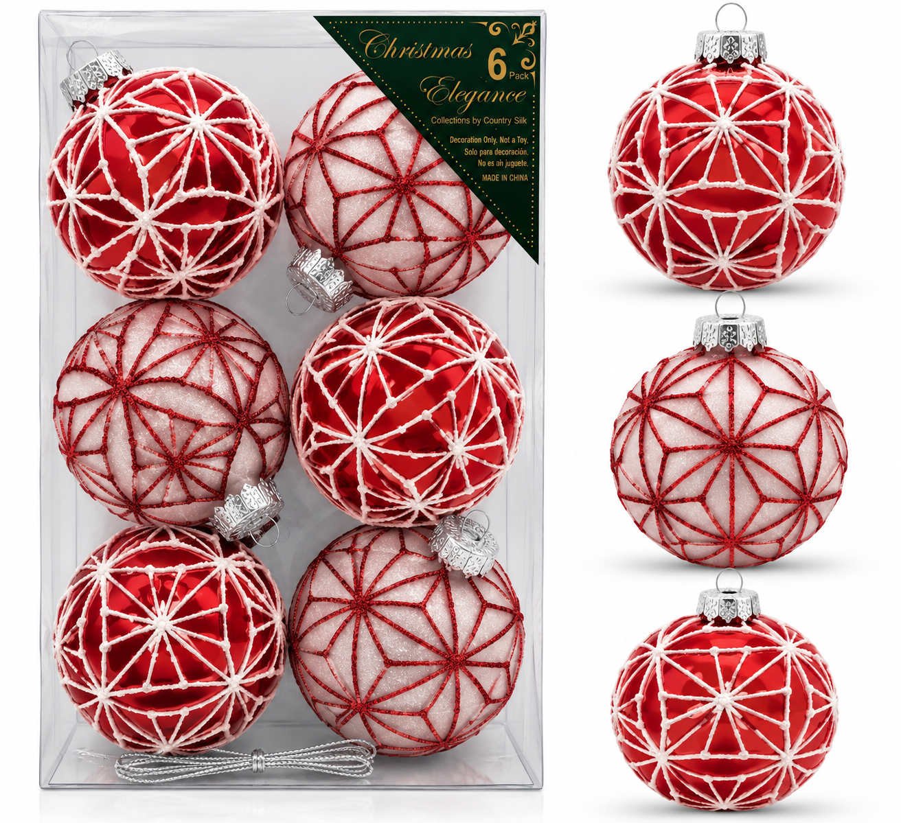 Esferas Navideñas | Set de 6 - Variedad a Escoger