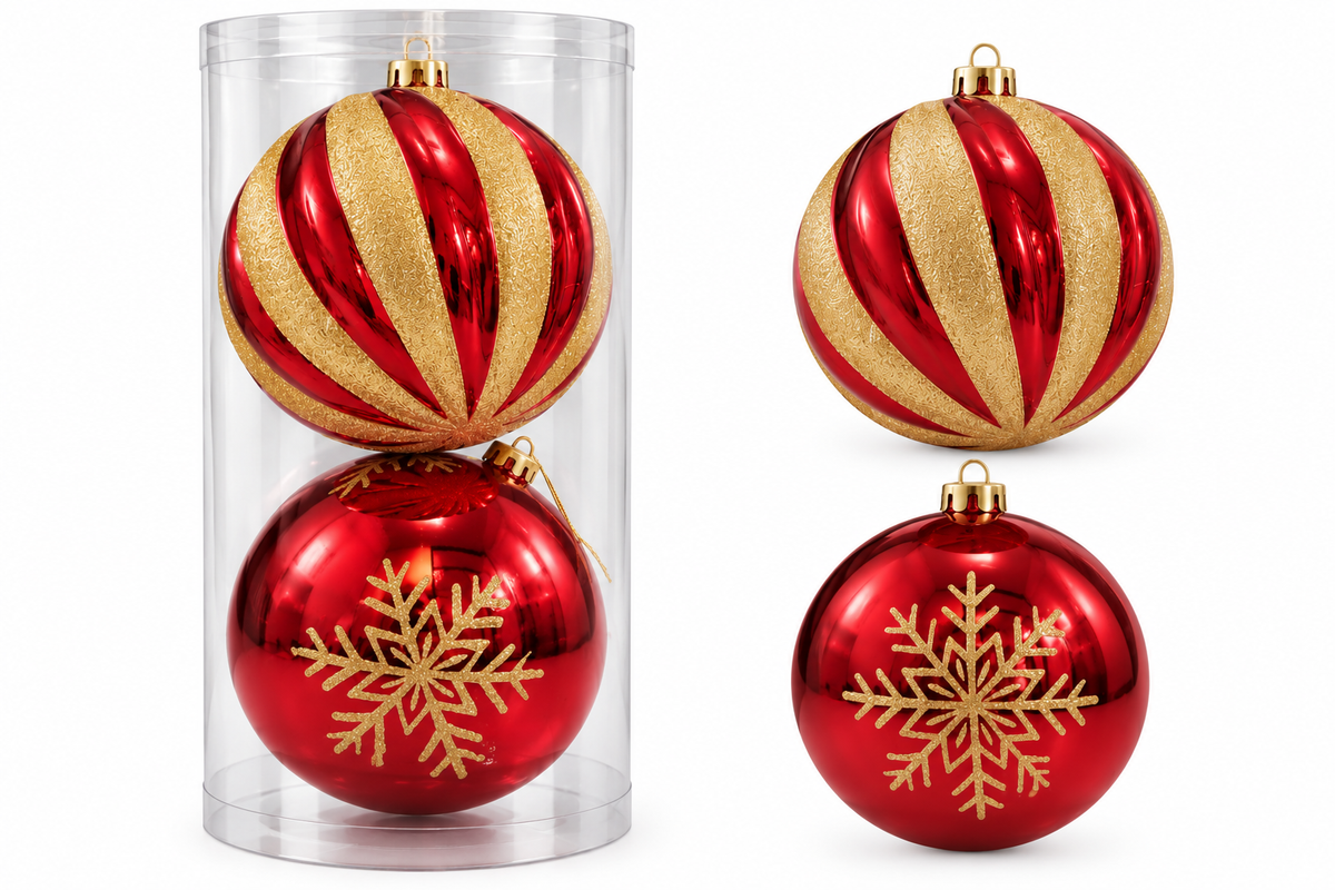 Esferas Navideñas GRANDES | Set de 2 (Variedad a Escoger)