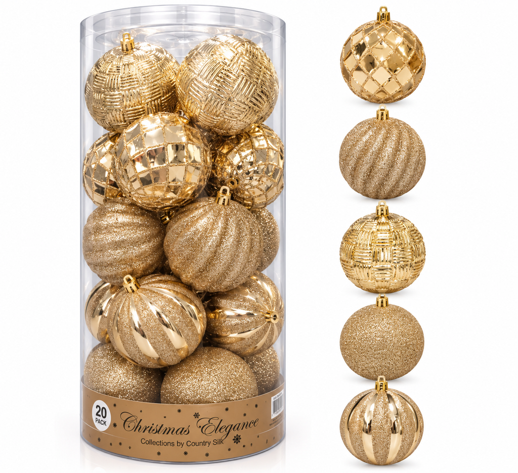 Esferas Navideñas | Set de 20 – Variedad de Estilos