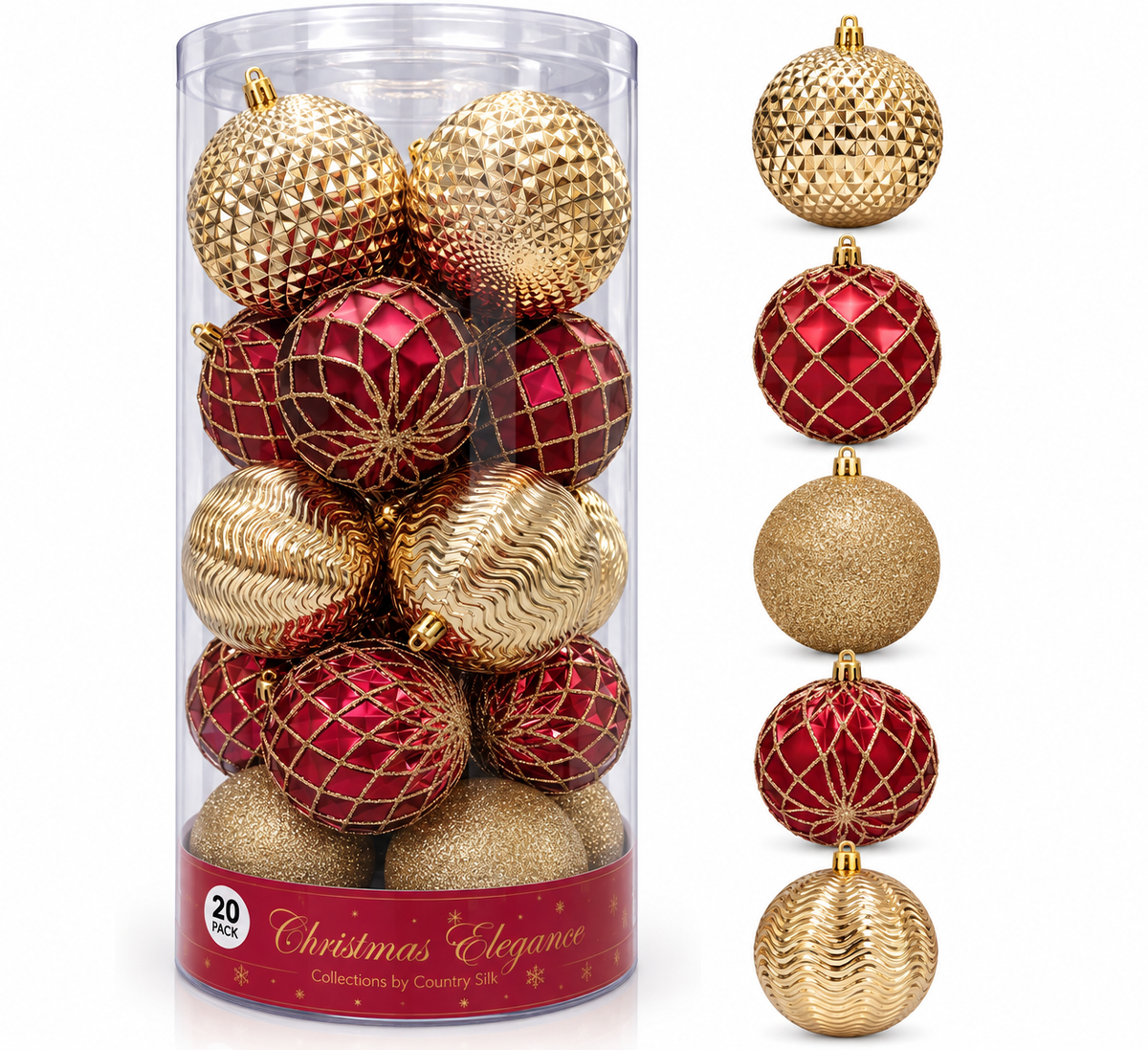 Esferas Navideñas | Set de 20 – Variedad de Estilos