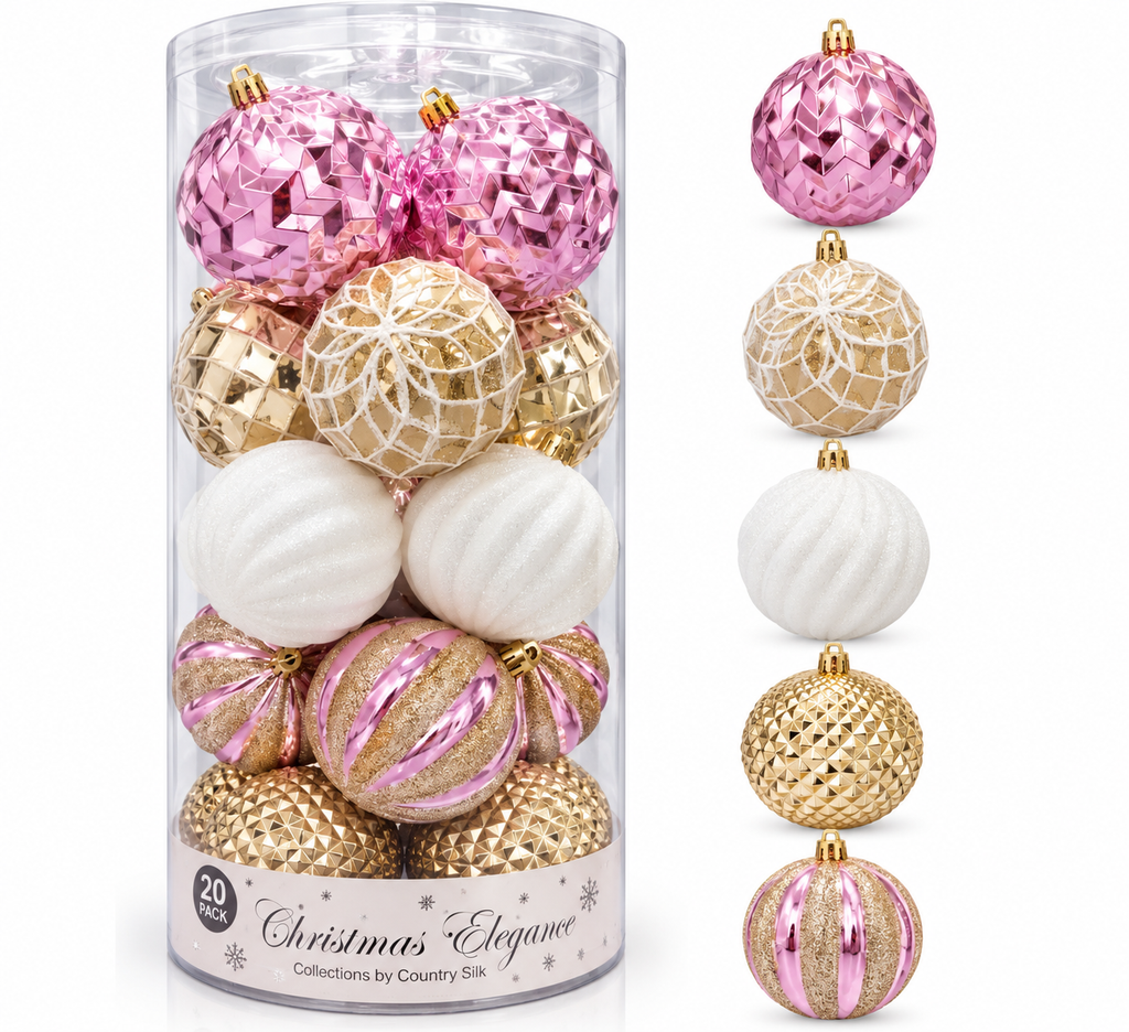 Esferas Navideñas | Set de 20 – Variedad de Estilos
